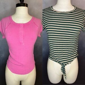 ✨Bundle of 2 American Eagle Ribbed Tops - Size S & M✨
